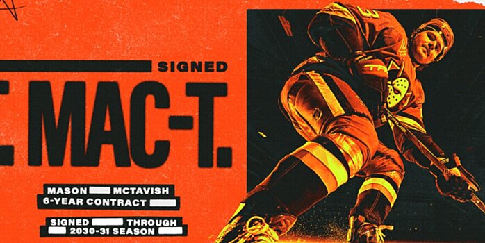 Генменеджер «Анахайма» о 6-летнем контракте Мактавиша на 42 млн долларов: «Мэйсон – ключевой игрок для нашей команды. Мы уверены в его прогрессе»