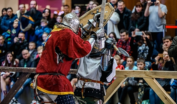Рыцарский турнир в Волгограде собрал сотни зрителей