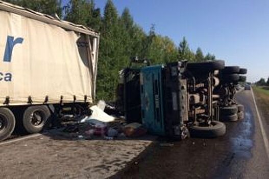 При столкновении двух грузовиков под Тамбовом пострадал один из водителей