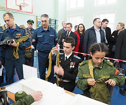 Показные учения по выдаче противогазов школьникам прошли в Щукине