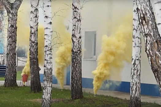 Видео: люди проникли на окутанное дымом предприятие у берега Оби