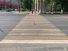 В Волгограде попал на видео момент наезда иномарки на пешехода