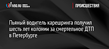 Пьяный водитель карешринга получил шесть лет колонии за смертельное ДТП в Петербурге