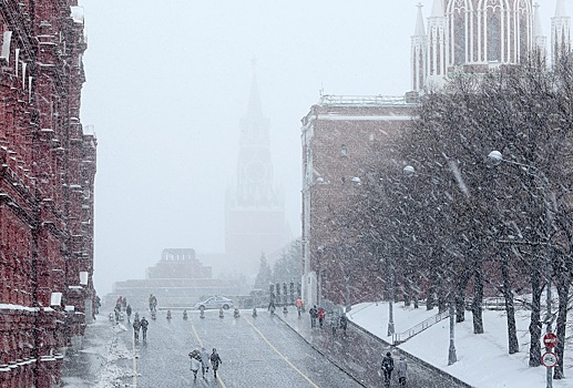 Москву накрыл снежный буран