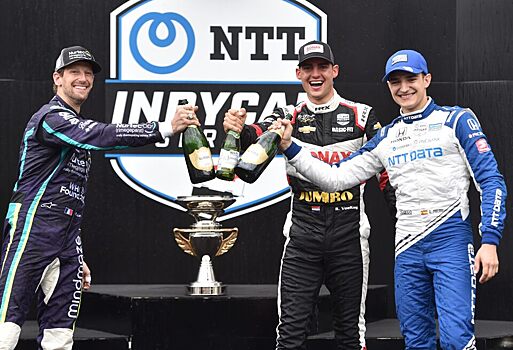 Ромен Грожан финишировал на подиуме в своей третьей гонке в IndyCar