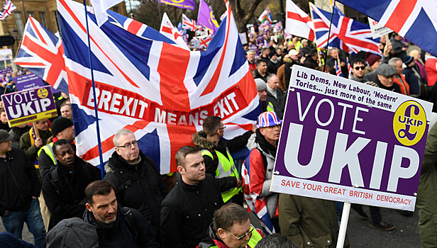 В Лондоне прошли марши сторонников и противников Brexit