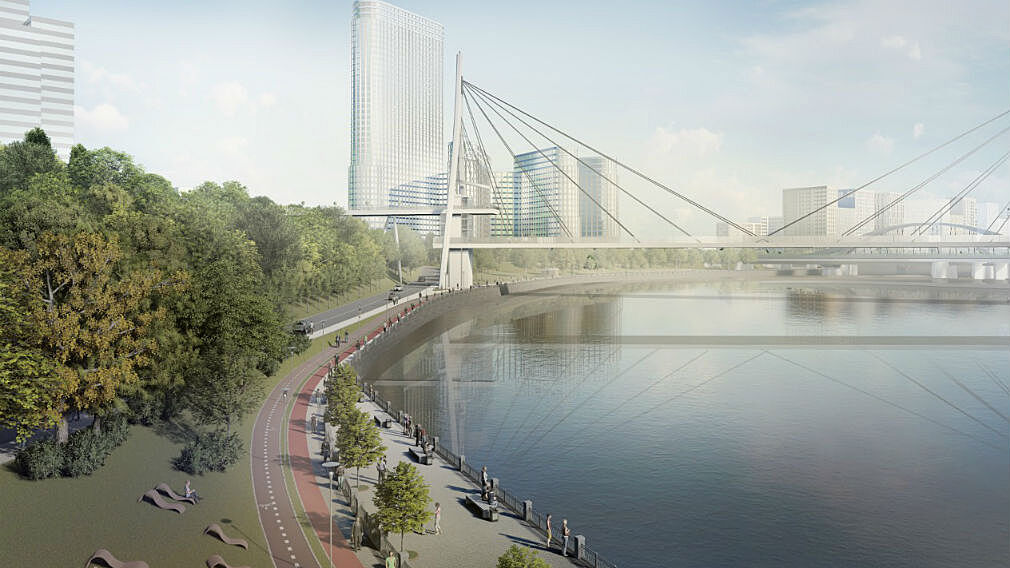 Пешеходный мост с велодорожками планируют построить между Дорогомилово и Шелепихинской набережной
