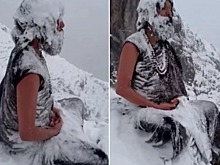 В сети не верят в видео с йогом, медитирующим в горах во время снежной бури