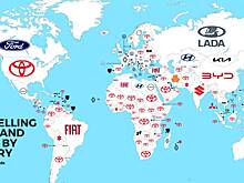 Названы самые популярные автомобильные марки в каждой стране мира