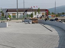 В Магадане строительство площади под стелу «Город трудовой доблести» завершилось на 90%