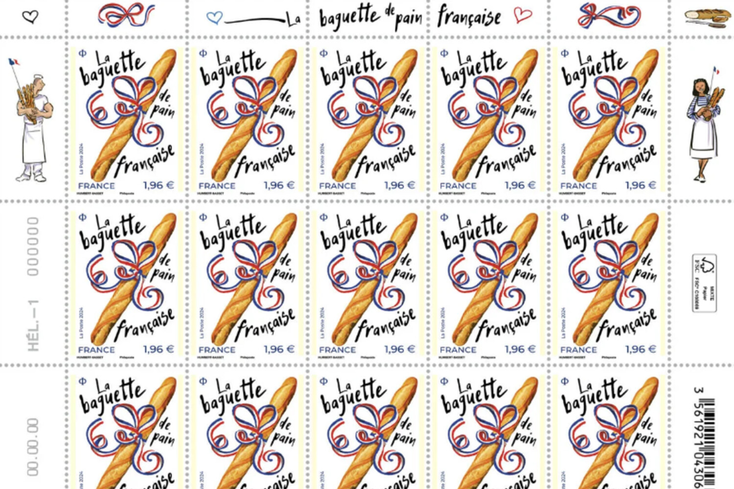 Французская почта выпустила ароматизированную марку с запахом багета