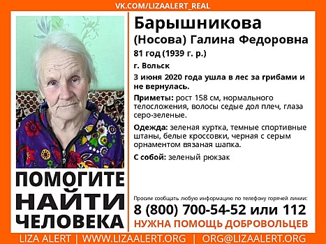 Под Саратовом пропала пенсионерка, которая отправилась за грибами