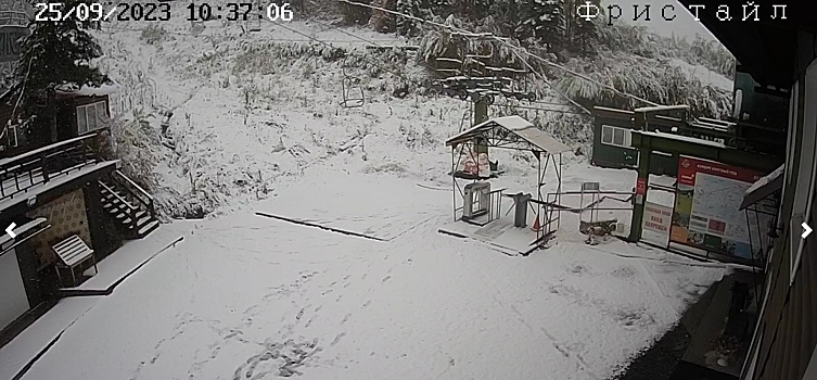 Первый снег выпал в Анжеро-Судженске