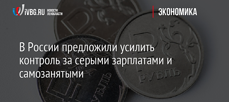 В России предложили усилить контроль за серыми зарплатами и самозанятыми