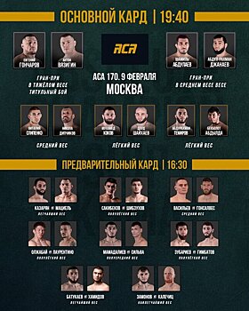 ACA 170: Гончаров победил Вязигина, Абдулаев нокаутировал Джанаева