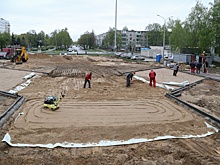 Благоустройство сквера на улице Культуры в Сормовском районе выполнено на 25%