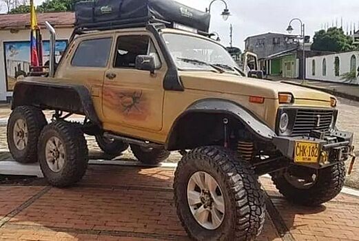 В Колумбии старенькую Lada Niva превратили в монстра 6×6 с 2,5-литровым дизелем