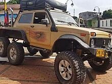 В Колумбии старенькую Lada Niva превратили в монстра 6×6 с 2,5-литровым дизелем
