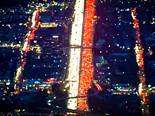 Огромную пробку в Лос-Анджелесе показали на видео