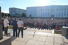 На центральной площади Ульяновска протестовали против пенсионной реформы