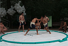 Сумоисты из клуба «Борец» провели показательную тренировку в парке «Сокольники»