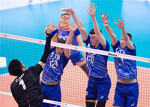 Российские волейболисты одержали первую победу в Лиге наций — 2019