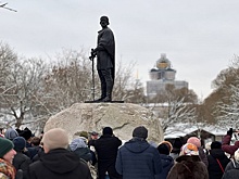 В Пскове открыли памятник полководцу, громившему в XIII веке литовцев и немцев