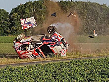 Жесткая авария на этапе чемпионата Бельгии по ралли. Видео