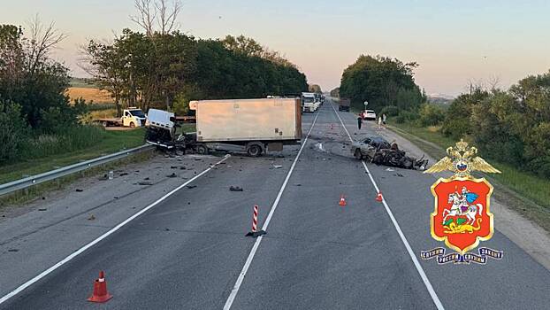 Ребенок и женщина погибли при столкновении ВАЗ и грузовика в Подмосковье