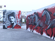 В Самарской области появился мурал, посвященный Василию Чапаеву