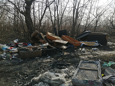 Свалка мусора образовалась в Ленинске-Кузнецком