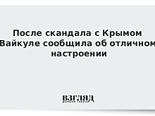 После скандала с Крымом Вайкуле сообщила об отличном настроении