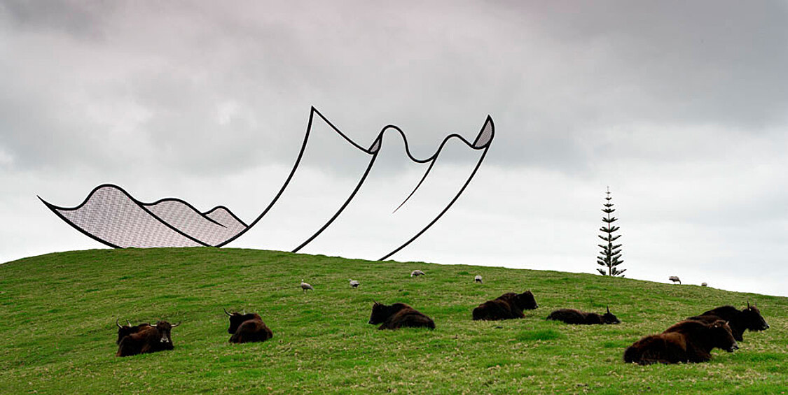 Скульптура Нила Доусона в Новой Зеландии.
