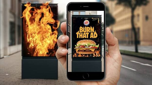 Burger King подталкивает людей к сжиганию рекламы конкурентов за бесплатный воппер