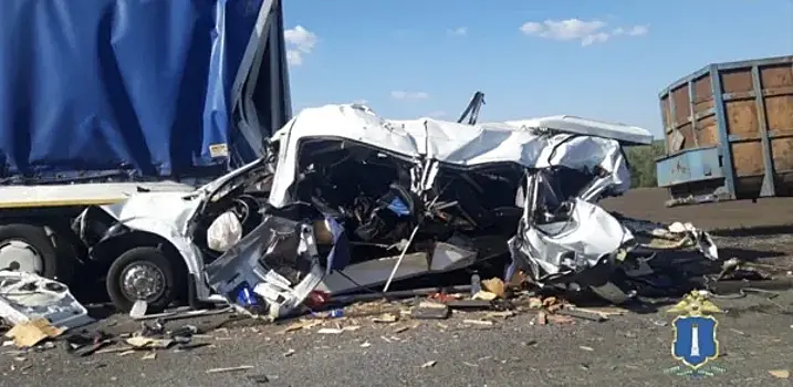 Погибло 16 человек: в аварии на трассе М5 грузовики превратили микроавтобус с пассажирами в груду металла