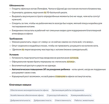 Работа мечты: екатеринбургские работодатели объявили о поиске "менеджера по котикам"