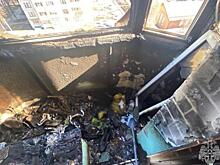 В Железногорске потушили пожар на балконе седьмого этажа