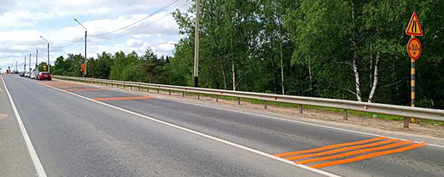 В Костромской области начали наносить шумовую разметку на дороги с повышенной аварийностью