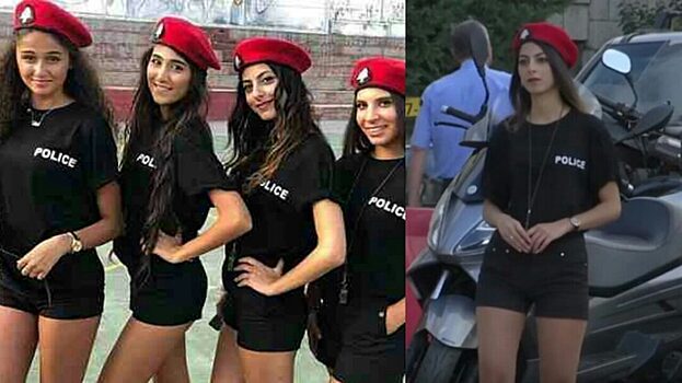 Полицейских переодели в короткие шорты