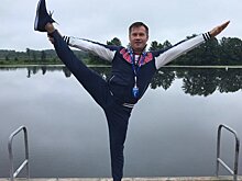 Алексей Немов встал на голову в прямом эфире