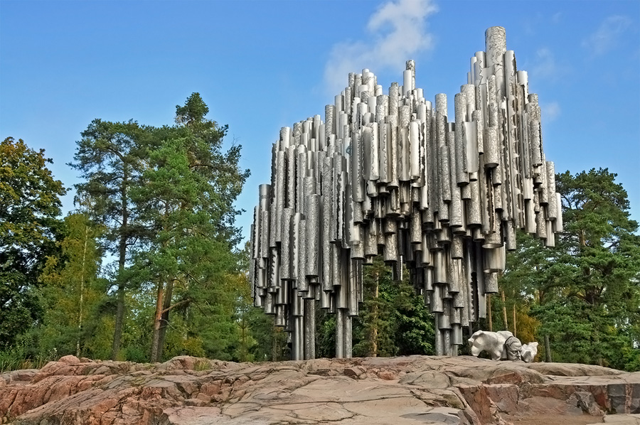 Памятник композитору Яну Сибелиусу, Хельсинки, Финляндия