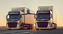 Смелые трюки с грузовыми автомобилями Volvo