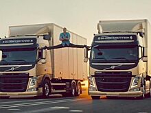 Смелые трюки с грузовыми автомобилями Volvo
