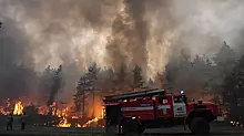 Появилось видео крупного лесного пожара в Бурятии