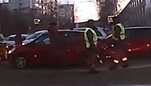 В Екатеринбурге после проезда кортежа полпреда столкнулись три автомобиля