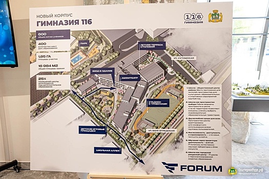 В Екатеринбурге рядом с "Радуга Парком" построят новый корпус гимназии