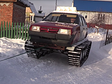 Омич собрал «танк» на основе Lada Samara