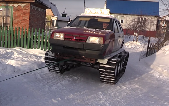 Омич собрал «танк» на основе Lada Samara