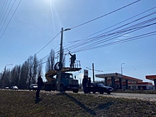 В Курске демонтируют незаконно размещенные провода