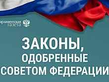 Законы, одобренные Советом Федерации 28 января